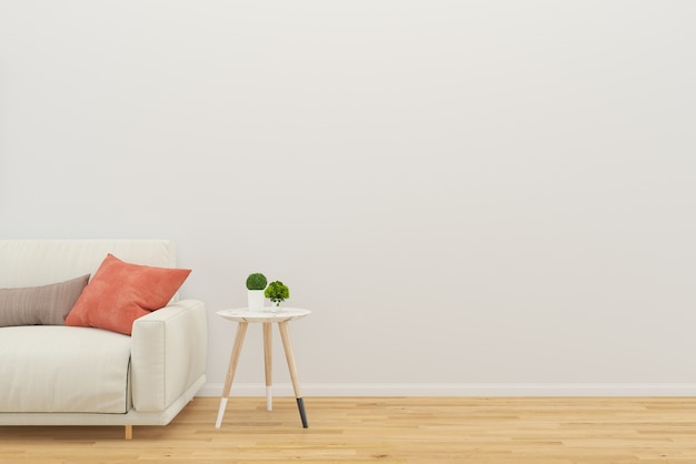 sofá de sala de estar con fondo de piso de madera de árbol de tabla