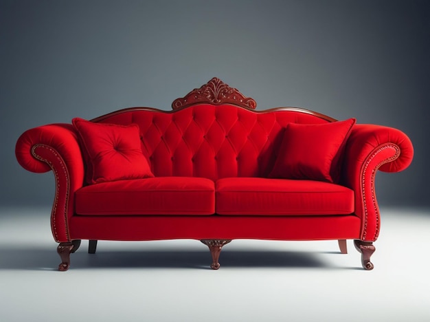 Sofa saß in roter Farbe