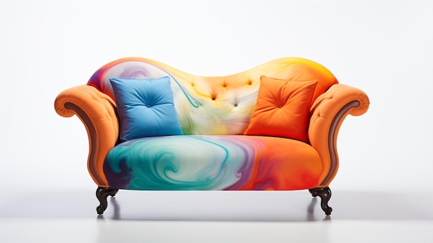 Sofa sobre un fondo blanco