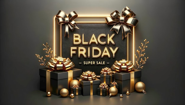 Sofisticados regalos de lujo del Black Friday Gold Highlights