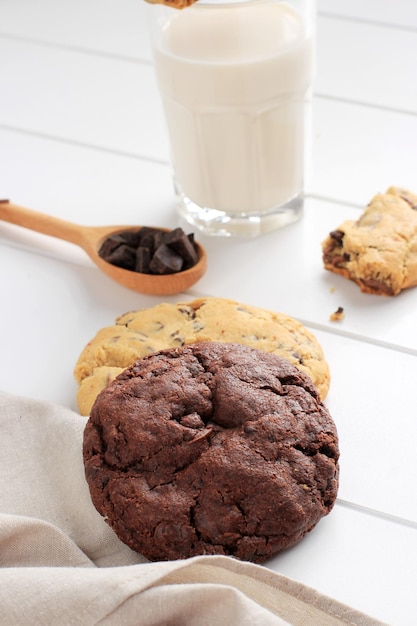 Soft American Cookies Baunilha e Pepitas de Chocolate Amargo com Leite