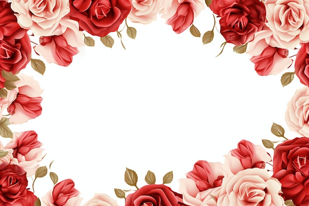 Foto soft diffuse rose pattern frame with backlight