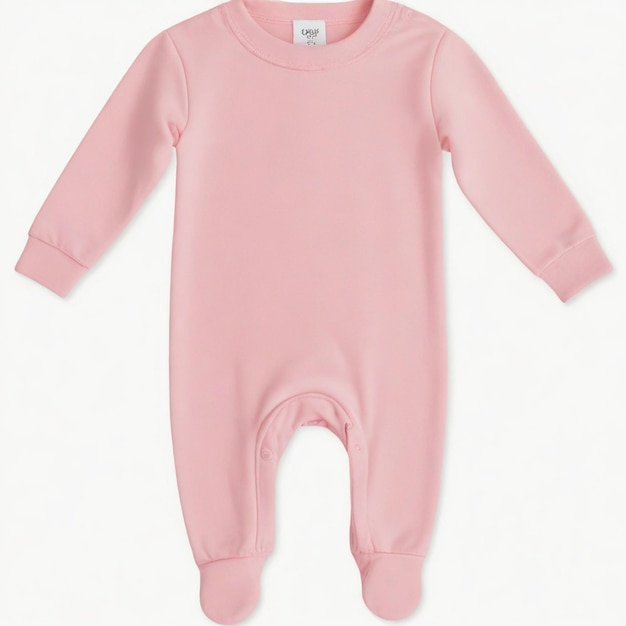 Soft Pink Toddler Body Suit frente de cuello de tripulación para la maqueta