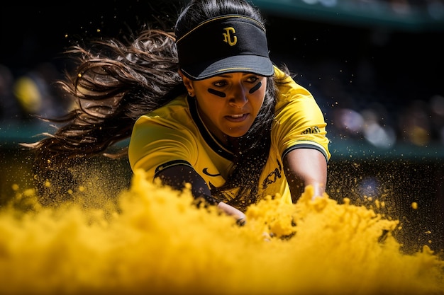 Softball-Baseball, ein energiegeladenes Mannschaftsspiel mit Schläger und Ball