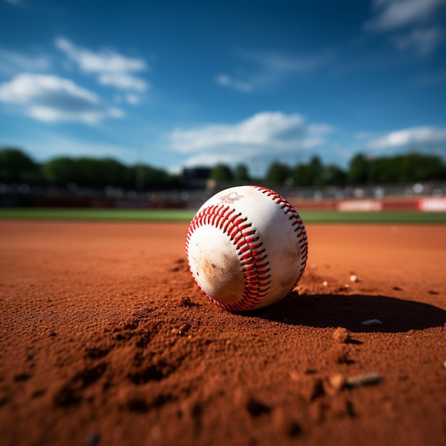 Softbol no campo de beisebol linhas de giz atmosfera esportiva Para mídias sociais Tamanho do post