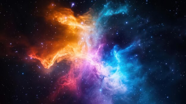 Software avanzado de procesamiento de imágenes que mejora los detalles de la imagen capturada de la nebulosa de Orión