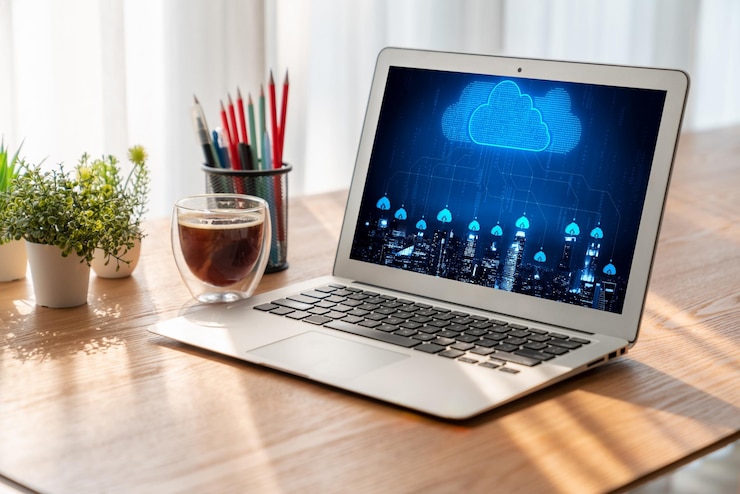 Foto software de computación en la nube para el trabajo remoto de moda