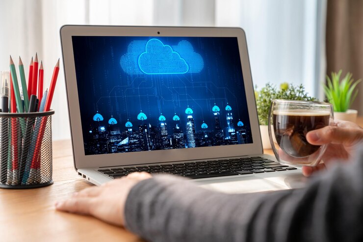 Foto software de computación en la nube para el trabajo remoto de moda
