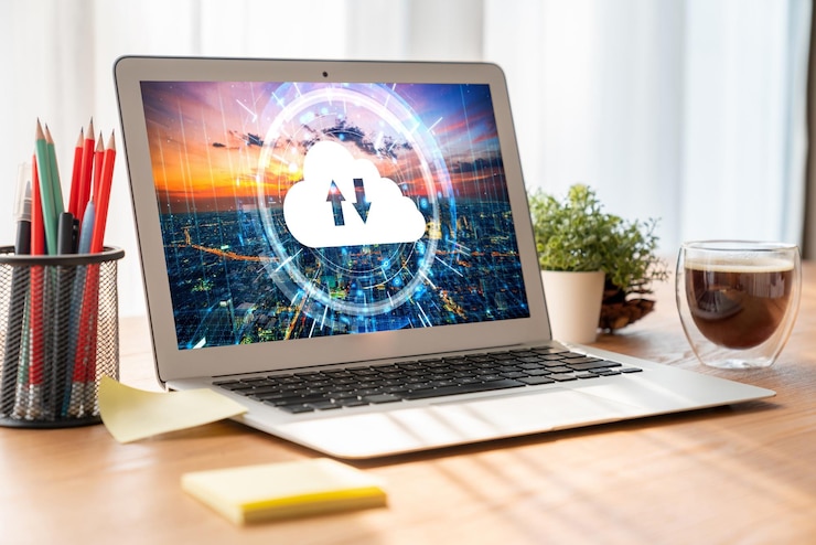 Foto software de computación en la nube para el trabajo remoto de moda