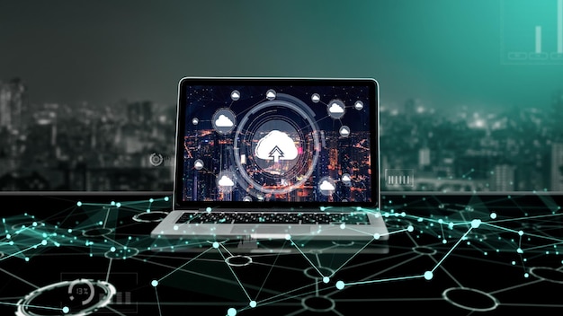 Software de computación en la nube para el trabajo remoto moderno y el almacenamiento de datos personales