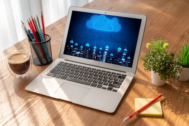 Software de computación en la nube para el trabajo remoto moderno y el almacenamiento de datos personales