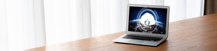 Foto software de computación en la nube para el trabajo remoto moderno