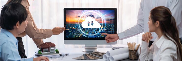 Foto software de computación en la nube para el trabajo remoto rápido