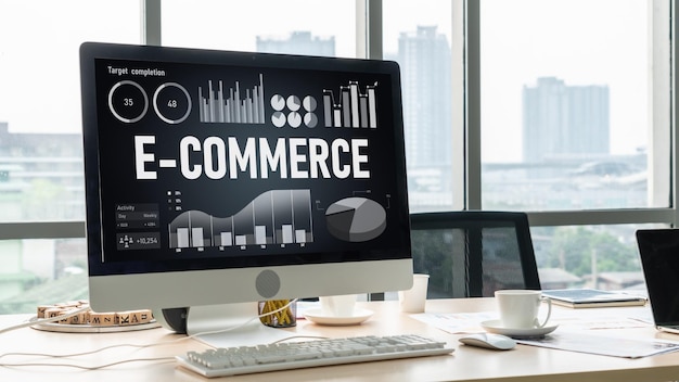 El software de datos de comercio electrónico proporciona un panel moderno para el análisis de ventas para el negocio minorista en línea