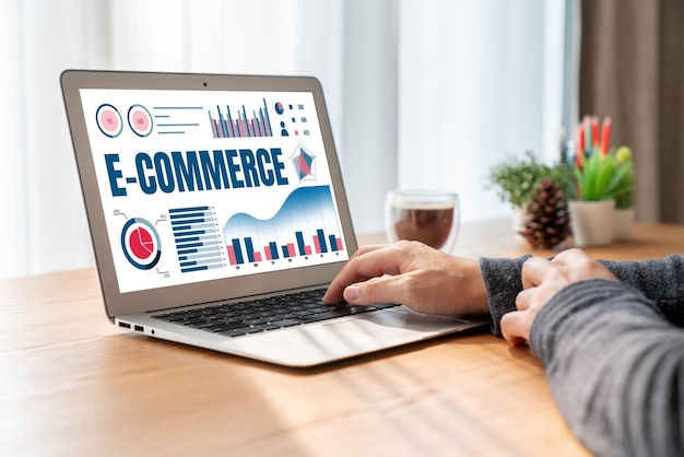El software de datos de comercio electrónico proporciona un panel moderno para el análisis de ventas