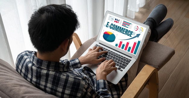 El software de datos de comercio electrónico proporciona un tablero de control moderno para el análisis de ventas