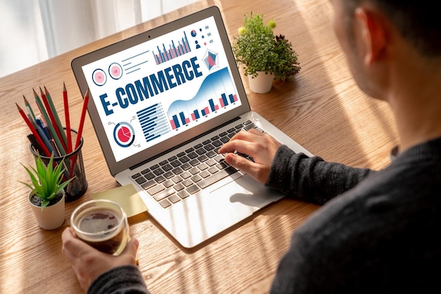 El software de datos de comercio electrónico proporciona un tablero de control moderno para el análisis de ventas