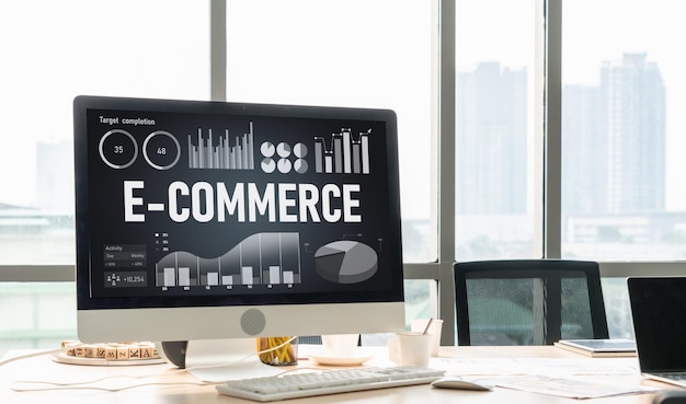 El software de datos de comercio electrónico proporciona un tablero de control moderno para el análisis de ventas
