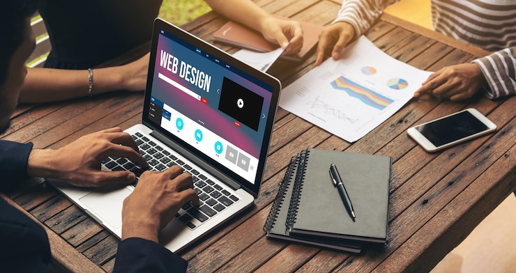 Foto software de design de sites fornece modelos modernos para negócios de varejo on-line