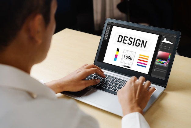 Software de design gráfico para design moderno de páginas web e anúncios comerciais