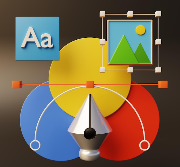 Software de design gráfico para edição de imagens digitais e criação de gráficos vetoriais