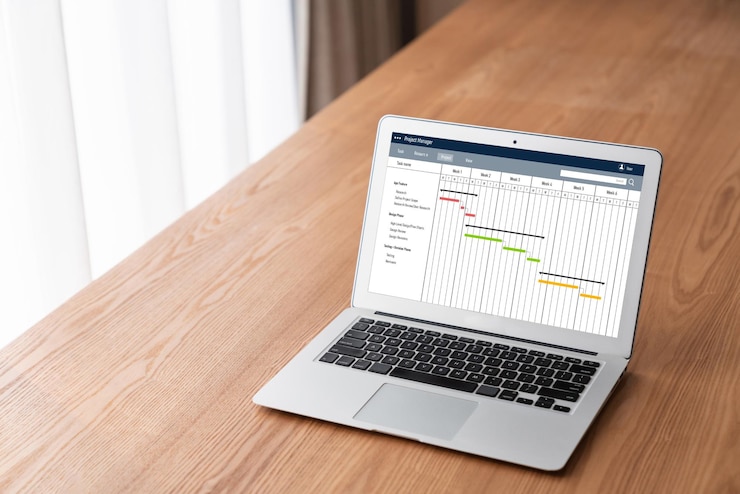 Foto software de planeamento de projetos para gestão de projetos empresariais modernos