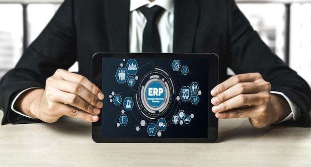 Software de planejamento de recursos empresariais ERP para negócios modernos para planejar a estratégia de marketing
