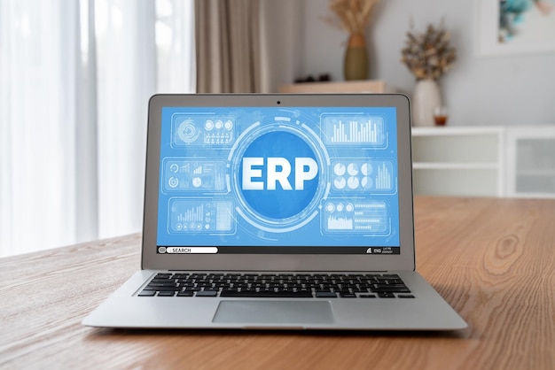 Foto software de planejamento de recursos empresariais erp para negócios modernos para planejar a estratégia de marketing