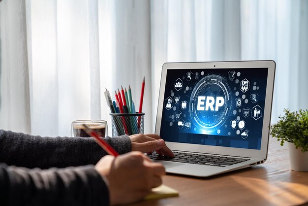 Software de planejamento de recursos empresariais ERP para negócios modernos