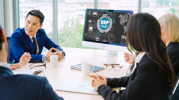 Software de planejamento de recursos empresariais ERP para negócios modernos