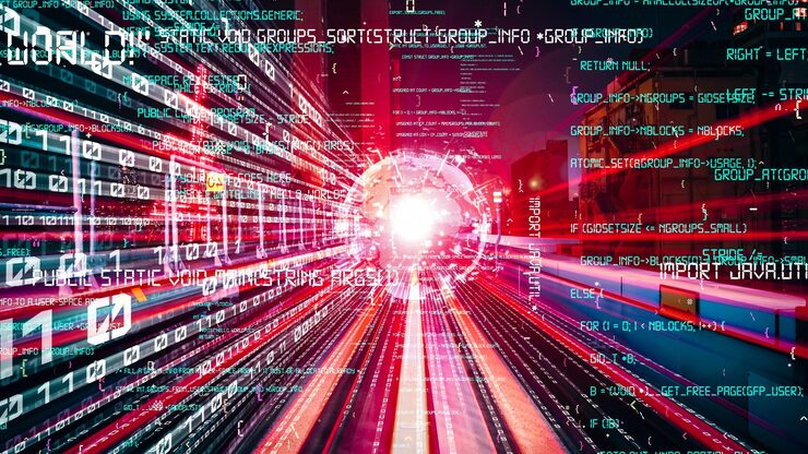 Foto software development application programming code and tacit computer coding