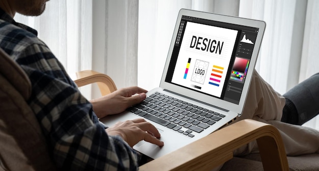 Software de diseño gráfico para diseño moderno de página web y anuncios comerciales