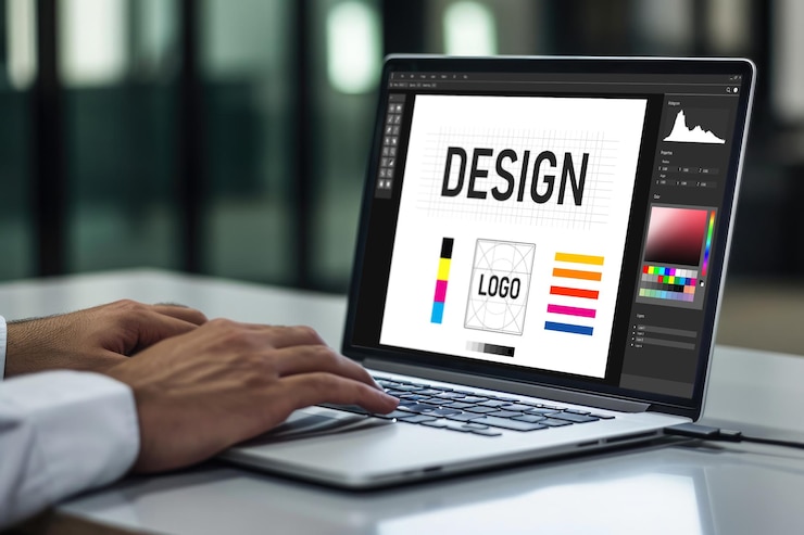 Foto software de diseño gráfico para el diseño moderno de páginas web y anuncios comerciales rápidos