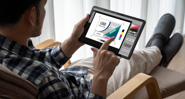 Software de diseño gráfico para el diseño moderno de páginas web y anuncios comerciales