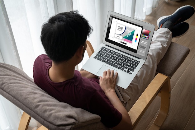 Software de diseño gráfico para el diseño moderno de páginas web y anuncios comerciales