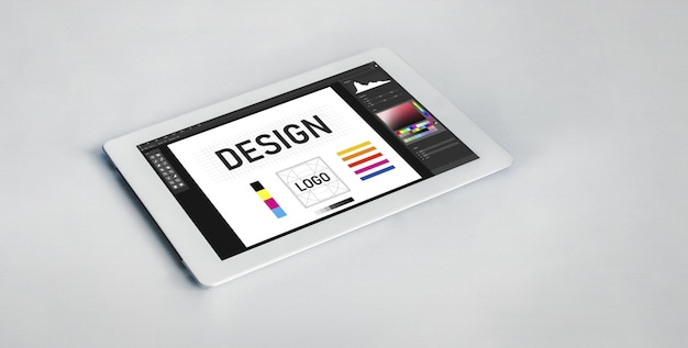 Software de diseño gráfico para el diseño moderno de páginas web y anuncios comerciales