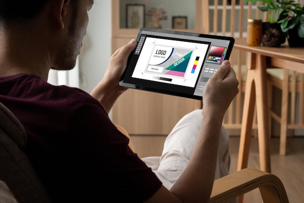 Software de diseño gráfico para el diseño moderno de páginas web y anuncios comerciales