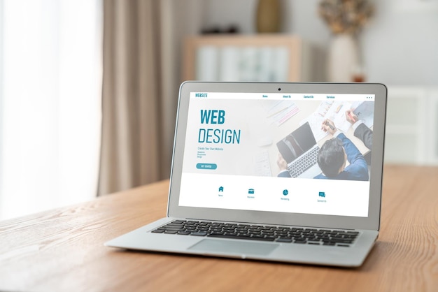 El software de diseño de sitios web proporciona una plantilla moderna para el negocio minorista en línea