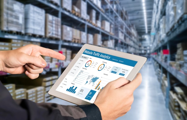 Software informático para el análisis del tráfico de sitios web datos en la pantalla de la computadora cómodamente