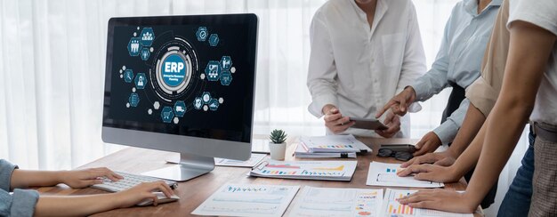 Software de planificación de recursos empresariales ERP para negocios activos