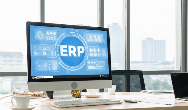 Software de planificación de recursos empresariales ERP para negocios modernos para planificar la estrategia de marketing
