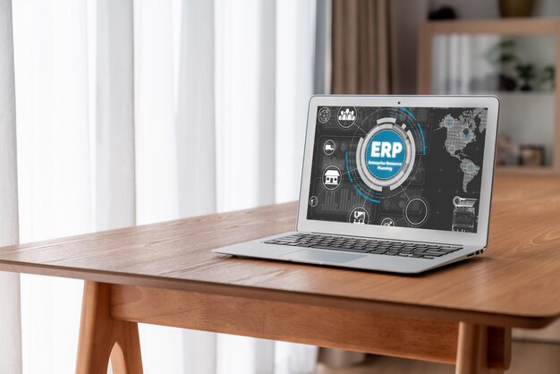Software de planificación de recursos empresariales ERP para negocios modernos para planificar la estrategia de marketing
