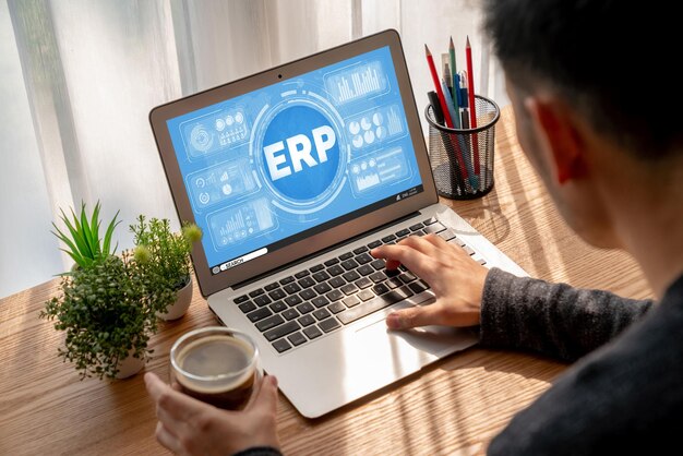 Software de planificación de recursos empresariales ERP para negocios modernos para planificar la estrategia de marketing