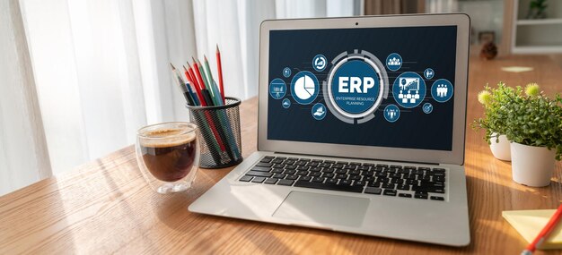 Software de planificación de recursos empresariales ERP para negocios modernos para planificar la estrategia de marketing