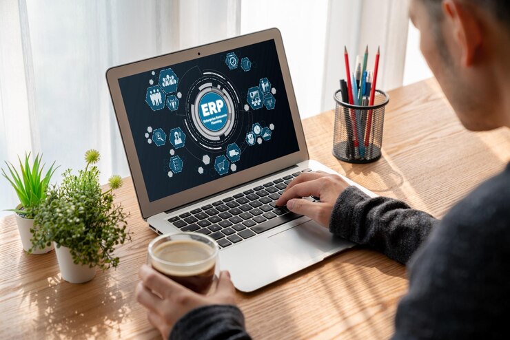Foto software de planificación de recursos empresariales erp para negocios modernos para planificar la estrategia de marketing