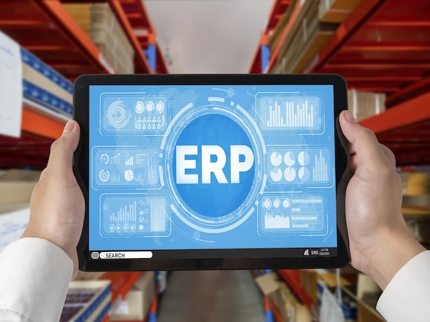 Software de planificación de recursos empresariales ERP para negocios modernos para planificar la estrategia de marketing