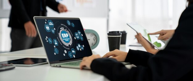 Software de planificación de recursos empresariales ERP para negocios modernos para planificar la estrategia de marketing