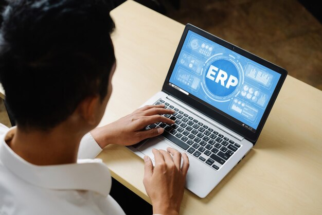 Software de planificación de recursos empresariales ERP para negocios modernos para planificar la estrategia de marketing