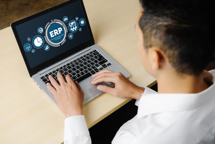 Foto software de planificación de recursos empresariales erp para negocios modernos para planificar la estrategia de marketing