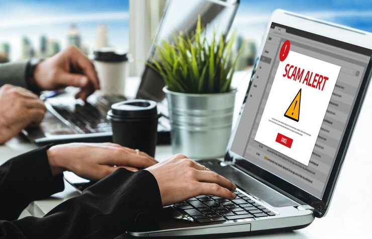 Foto el software de seguridad cibernética muestra una alerta de ataque cibernético para una protección cómoda